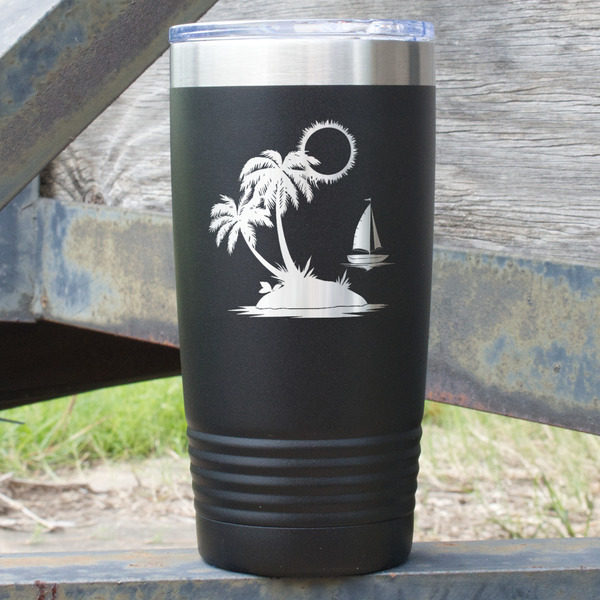 Custom Tropical Sunset 20 oz Stainless Steel Tumbler