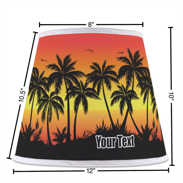 Tropical Sunset Poly Film Empire Lampshade - Dimensions