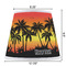 Tropical Sunset Poly Film Empire Lampshade - Dimensions