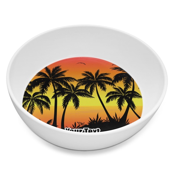 Custom Tropical Sunset Melamine Bowl - 8 oz (Personalized)
