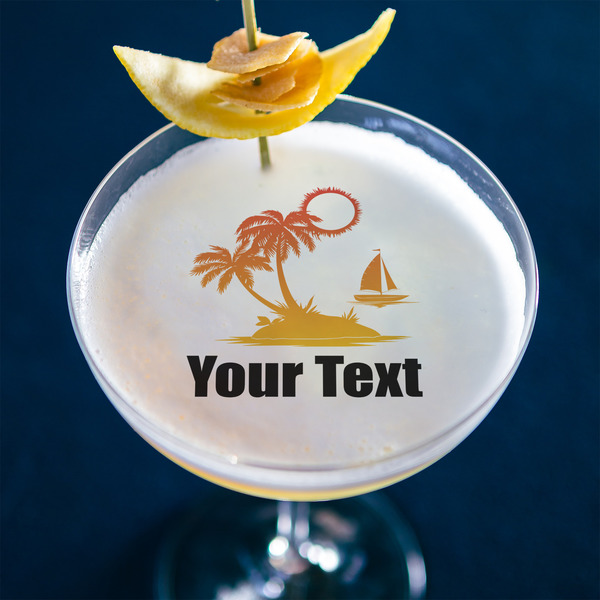 Tropical Sunset Printed Drink Topper - XLarge - In Context