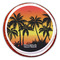 Tropical Sunset Printed Icing Circle - Large - On Cookie