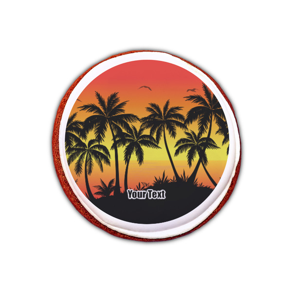Tropical Sunset Printed Icing Circle - XSmall - On Cookie