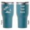 Tropical Sunset RTIC Tumbler - Dark Teal - Double Sided - Front & Back