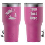 Tropical Sunset RTIC Tumbler - Magenta - Laser Engraved - Double-Sided (Personalized)