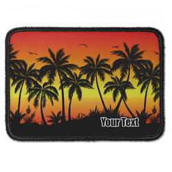 Tropical Sunset Iron On Rectangle Patch w/ Name or Text