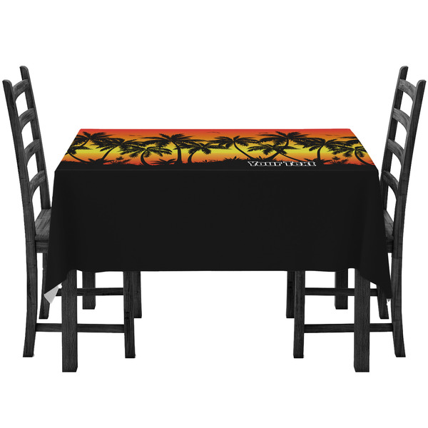 Custom Tropical Sunset Tablecloth (Personalized)