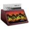 Tropical Sunset Red Mahogany Business Card Holder - Angle