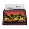 Tropical Sunset Red Mahogany Business Card Holder - Straight