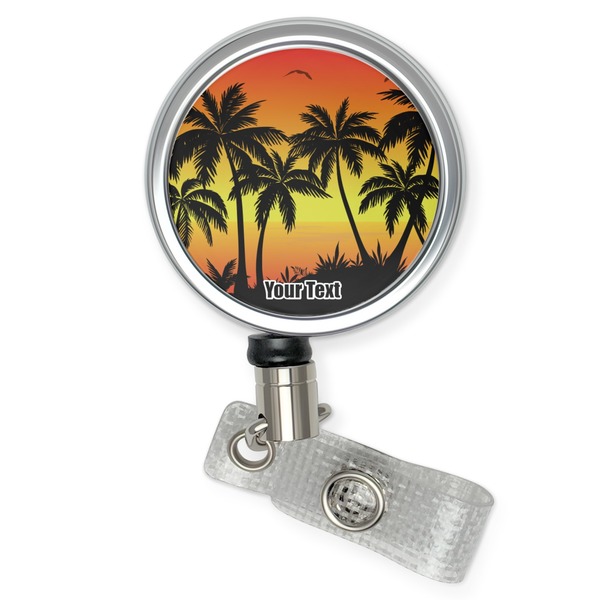 Custom Tropical Sunset Retractable Badge Reel (Personalized)