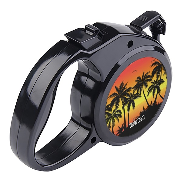 Tropical Sunset Retractable Dog Leash - Angle