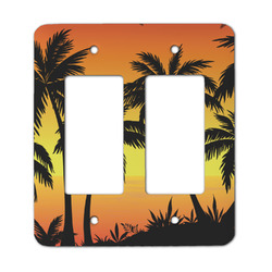 Tropical Sunset Rocker Style Light Switch Cover - Two Switch