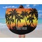 Tropical Sunset Round Beach Towel - In Use