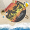 Tropical Sunset Round Beach Towel Lifestyle