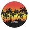 Tropical Sunset Round Decal