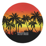 Tropical Sunset 5' Round Indoor Area Rug (Personalized)
