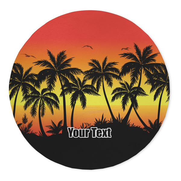 Custom Tropical Sunset 5' Round Indoor Area Rug (Personalized)