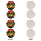 Tropical Sunset Round Linen Placemats - APPROVAL Set of 4 (single sided)