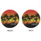 Tropical Sunset Round Linen Placemats - APPROVAL (double sided)