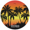 Tropical Sunset Round Mousepad - APPROVAL