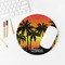 Tropical Sunset Round Mousepad - LIFESTYLE 2