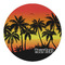 Tropical Sunset Round Paper Coaster - Approval