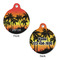 Tropical Sunset Round Pet ID Tag - Large - Approval