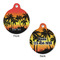 Tropical Sunset Round Pet Tag - Front & Back
