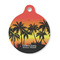 Tropical Sunset Round Pet Tag