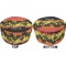 Tropical Sunset Round Pouf Ottoman (Top and Bottom)