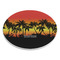 Tropical Sunset Round Stone Trivet - Angle View