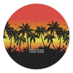 Tropical Sunset Round Stone Trivet (Personalized)