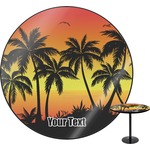 Tropical Sunset Round Table - 30" (Personalized)