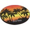 Tropical Sunset Round Table Top (Angle Shot)