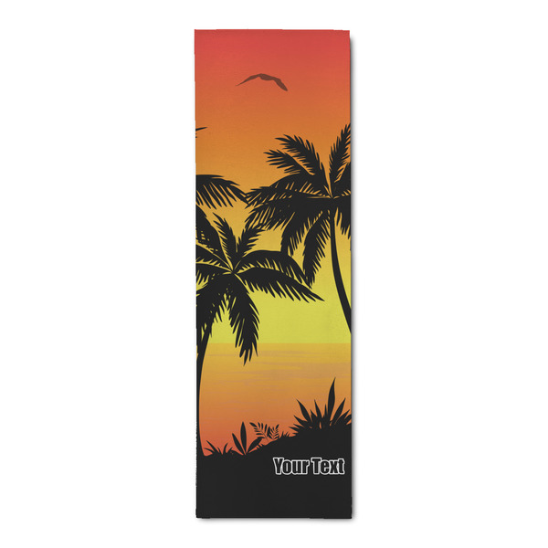 Custom Tropical Sunset Runner Rug - 2.5'x8' w/ Name or Text