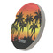 Tropical Sunset Sandstone Car Coaster - STANDING ANGLE