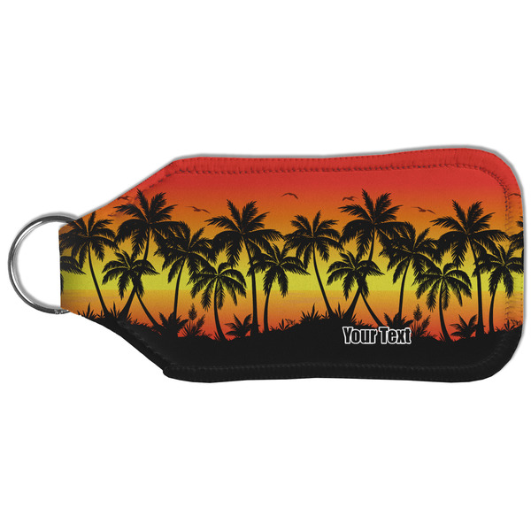 Tropical Sunset Sanitizer Holder Keychain - Large (Back)