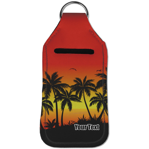 Tropical Sunset Sanitizer Holder Keychain - Large (Front)