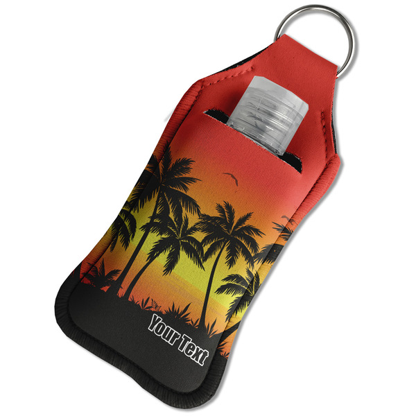 Tropical Sunset Sanitizer Holder Keychain - Large in Case