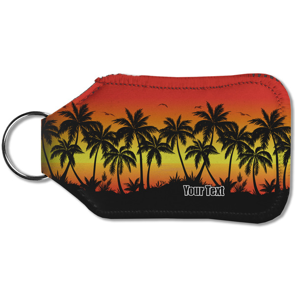 Tropical Sunset Sanitizer Holder Keychain - Small (Back)