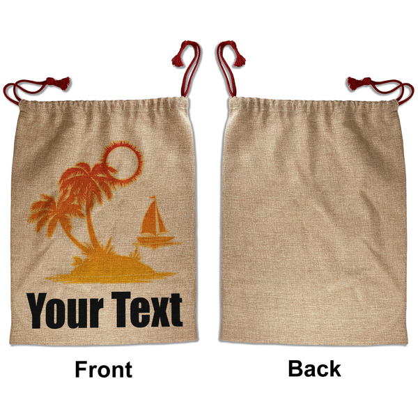 Tropical Sunset Santa Bag - Approval - Front