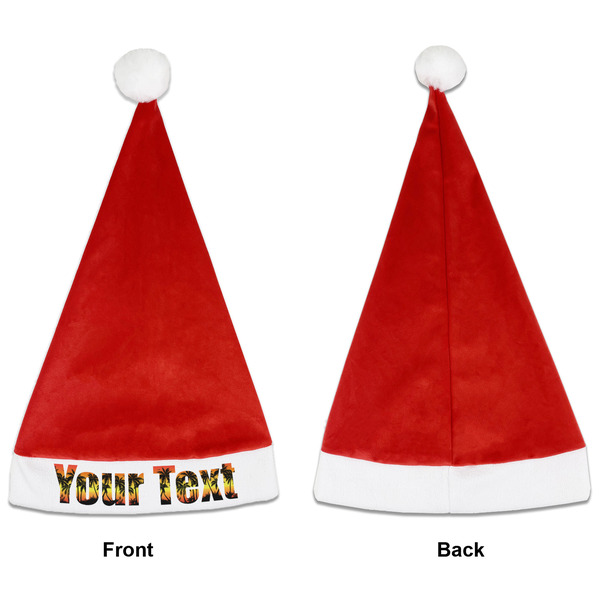Tropical Sunset Santa Hats - Front and Back (Single Print) APPROVAL