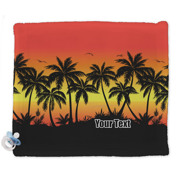 Custom Tropical Sunset Security Blankets - Double Sided (Personalized)