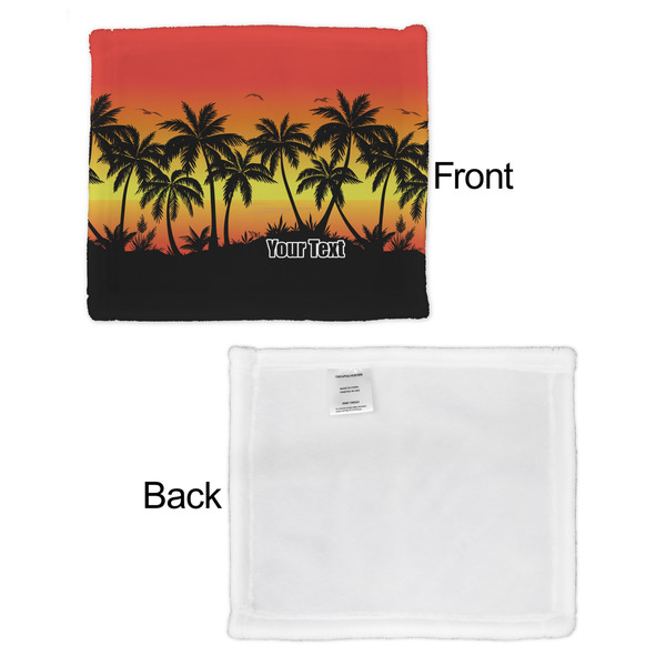 Tropical Sunset Security Blanket - Front & White Back View