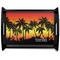 Tropical Sunset Black Wooden Tray - Large (Personalized)