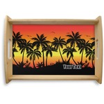 Tropical Sunset Natural Wooden Tray - Small (Personalized)