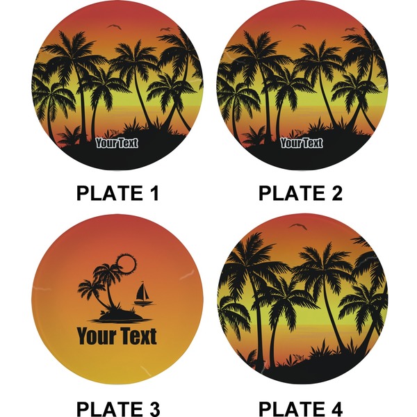 Tropical Sunset Set of Appetizer / Dessert Plates (Approval)