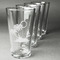 Tropical Sunset Set of Four Engraved Pint Glasses - Set View