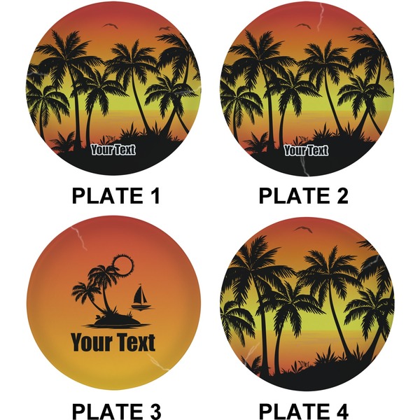 Tropical Sunset Set of Lunch / Dinner Plates (Approval)