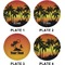 Tropical Sunset Set of Lunch / Dinner Plates (Approval)